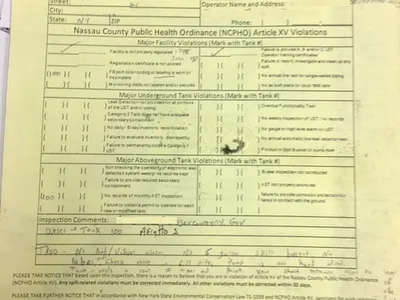 Nassau County health department petroleum bulk storage notice of violation form